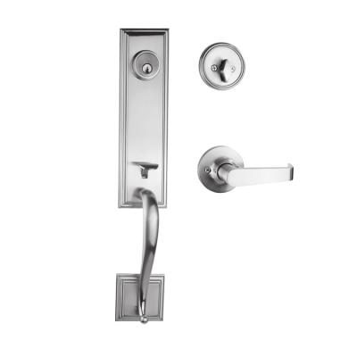 China High Quality Zinc Alloy Handle Exterior Apartment Entrance Handleset for sale