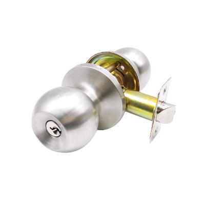 China Rustproof Plating Stainless Steel Home Bedroom Apartment Security Modern Front Entrance Tubular Knobset Lock for sale