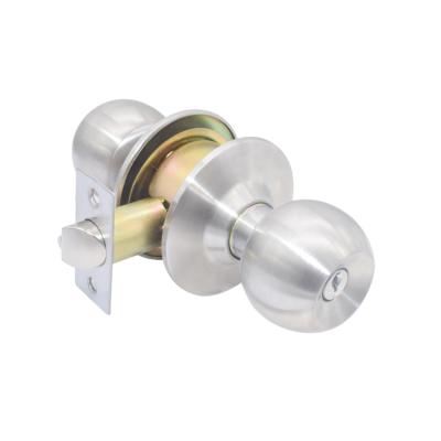 China Apartment Security Stainless Steel Cylindrical Bedrooms Knob Door Locks for sale