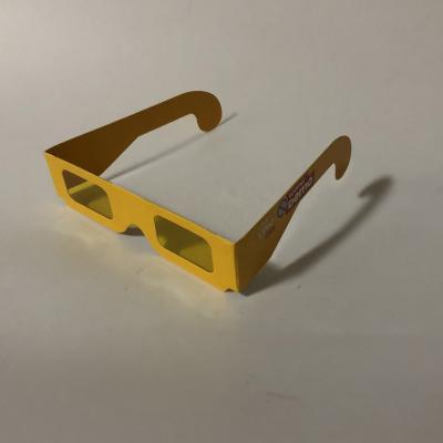 China Europe Promotion Gifts Night Vision Yellow Paper Glasses for sale