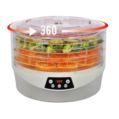 China Hotels Home Rotating Food Dehydrator Tray Big Space 48 Dial Food Fruit Dryer 500W 5 Special Timer 360C Degree for sale