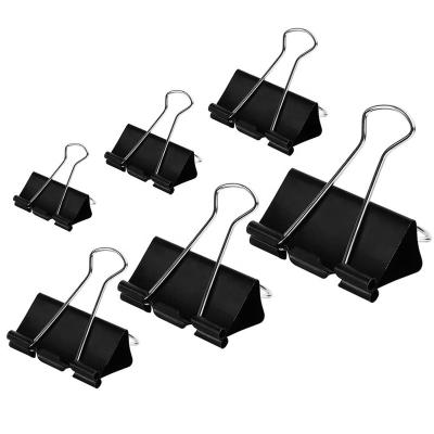 China Decoration Size Different Shape Standard Black Color Large Size Metal Paper Clips Binder Clip for sale