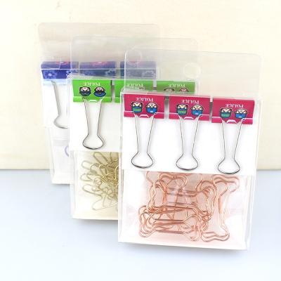 China Europe On Sale Colorful 19 Mm Standard Printed Binder Paper Clips Set for sale