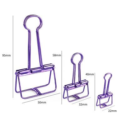 China Manufacturer Promotional 19mm Colored Core Skeleton Binder Clip for sale