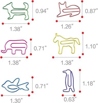 China Metal 16 Year Supplier Assorted Colors Verified Size Shaped Custom Metal Paper Clip Locator Clips Holder for sale