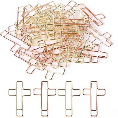 China Gold Metal Paper Clip Manufacturer 16years And Rose Gold Color Metal Customized Shaped Paper Clip for sale