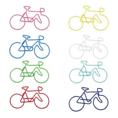 China Office Stationery Multicolor Gifts Bike Bicycle Metal Paper Clips Keeps For Notebook Agenda Pad for sale