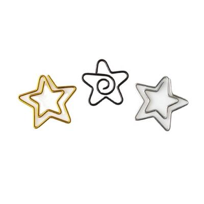 China Wholesale Europe China Manufacturer OEM Cute Paper Clips Bookmarks Shaped Mini Gold Star Paperclips for sale