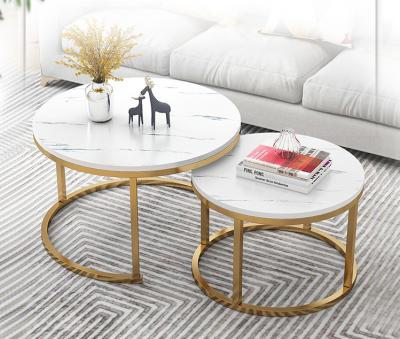 China Latest Selling Lower Price White Marble Luxury Coffee Tables (Others) Hot Adjustable Stainless Black Marble Stone Coffee Table for sale