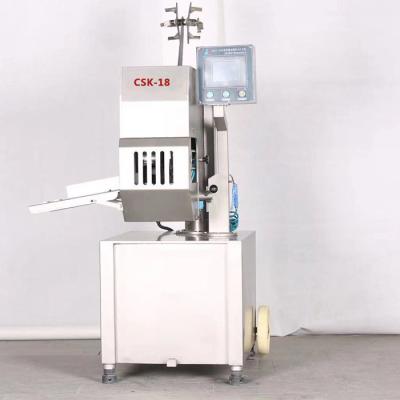 China Fresh Meat Slicing Automatic R-shape Sausage Cutter CSK-18 Double Sausage Clipper Slicing Machine for sale