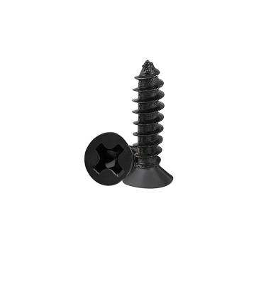 China Pan Head Black Countersunk Tapping Screws M1.2 M1.4 M1.7 / Flat Head Tapping Screws Plus Electronic Hard Small Screws for sale