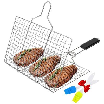 China Factory Easily Cleaned Outdoor Stainless Steel Barbecue Net BBQ Sharpening Grill Grates Grate Wire Mesh Net For Korea for sale