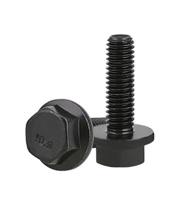 China 10.9 Grade Steel Hexagon Socket Head Tracing Serrated Hex Flange Bolts for sale