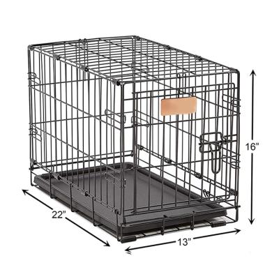 China High Quality Durable Heavy Duty Metal Dog Crate Kennel Single Folding Metal Dog Cages Crates for sale