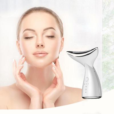 China Hot Anti-Puffiness Products EMS Vibration Neck Lift Device Skin Beauty Tools Equip Facial Machine Face Massager for sale