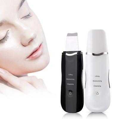 China DEEP CLEANSING Best Selling Portable Ultrasonic Skin Scrubber Vibration Facial Spatula Face Skin Scrubber Blackhead Remover for sale