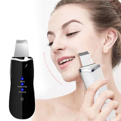 China Best Selling Ultrasonic Face Spatula Vibration Scrubber Bl Vibration Skin Machine Skin Care Facial Scrubber DEEP CLEANSING Facial Scrubber for sale