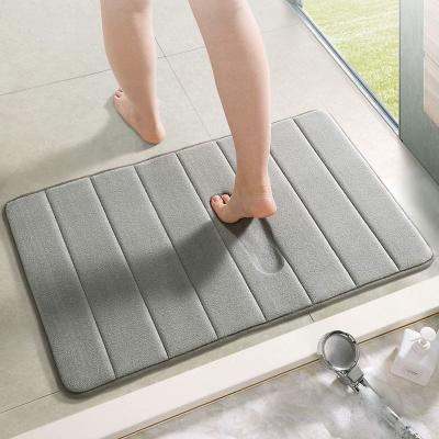 China Sustainable Bath Mats Memory Foam Anti Slip Floor Bathroom Used Super Soft Bath Mat for sale