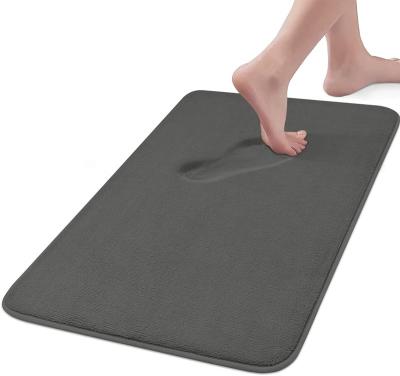 China Viable Thick Practical Flannel Memory Foam Bath Mats Super Soft Anti Slip Air Freshener Bathroom Covers for sale