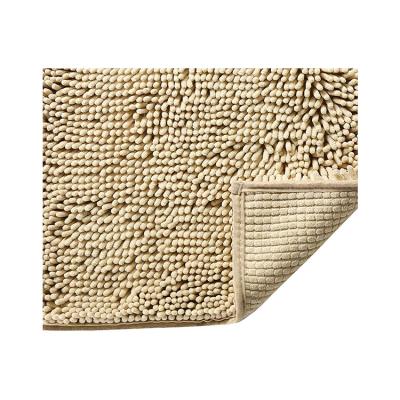 China Durable Custom Made Microfiber Chenille Bath Mats Shaggy Non Slip Carpet Kids Bathroom Floor Covers for sale