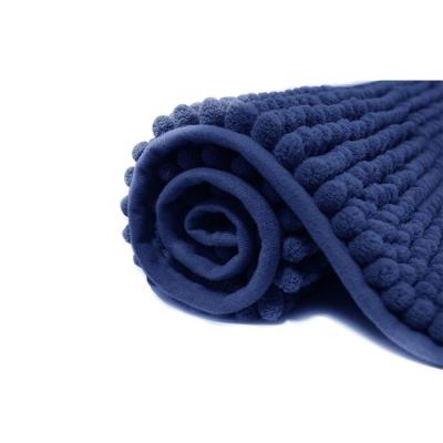 China Sustainable Popular Anti Slip Shower Floor Mat Water Absorbent Chenille Bath Mat for sale