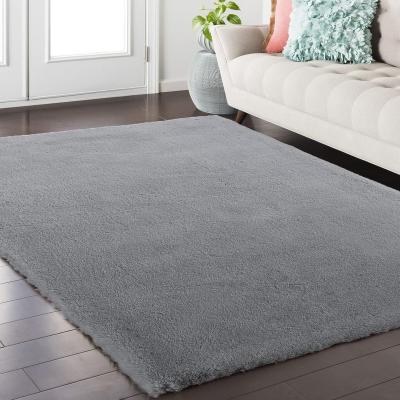 China Vietnam Factory Price Bedroom Gray Flannel Fleece Shaggy Area Washable Modern Blankets for sale