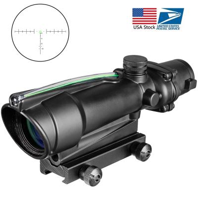 China 5X35 Fiber Luminous Green Double Cross Scope Hunting Riflescope Dradenkruisen Tactical Rifle Optische Zicht FW3-ACOG-268-2 for sale