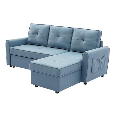 China (Others)Wholesale Air Land Adjustable Sofa Cum Bed Folding Living Room Furniture Velvet Set Corner Modular Sofa Bed Modern Luxury for sale