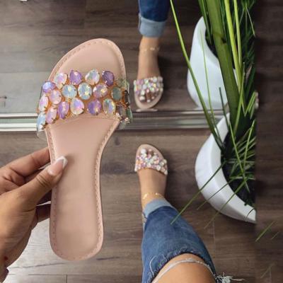 China New Arrival Fancy Anti-odor Slippers Ladies Flat Hot Sale Flat Shoes Wholesale Female Slippers for sale