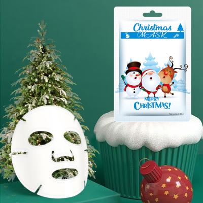 China OEM/ODM Moisturizer Christmas Creativity Face Sheet Mask Moisturizer Nourishing Hyaluronic Acid Illuminating Facial Masks For Women Skin Care for sale