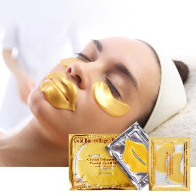 China Moisturizer Natural Organic Hyaluronic Acid Remove Fine Lines Reduce Edema Circles Eye Mask Collagen 24 Gold Facial Mask Dark Lip Mask for sale