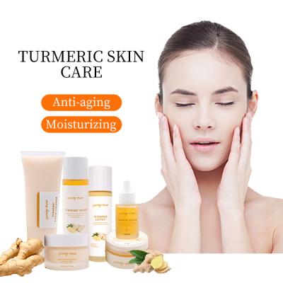 China Organic Beauty Personal Care Set OEM/ODM Acne Serum Turmeric Skin Care Base Whitening Turmeric Sets for sale