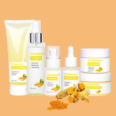 China Moisturize Nourishing Whitening Private Label Korea Whitening Organic Anti-Acne Turmeric Turmeric Skin Care Gift Facial Turmeric Skin Care Gift Set for sale