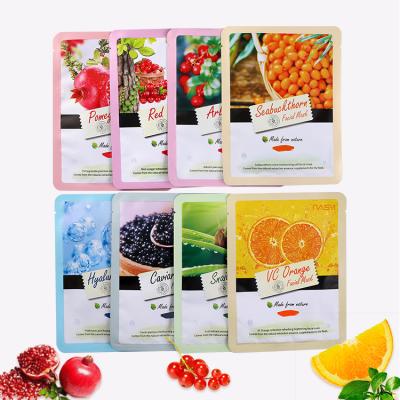 China Whitening Fast Aloe Olive Honey Pomegranate Fruit Facial Mask Skin Care Moisturizer Oil Control Face Masks Factory Delivery for sale