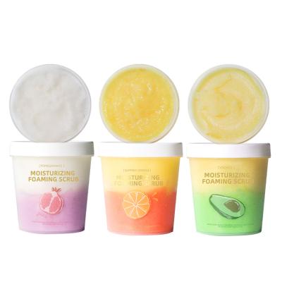 China Exfoliator Body Scrub Private Label Foot Face Blackhead Remove Dead Skin Exfoliation Whipped SPA Foaming Body Cream Scrub Wholesale for sale