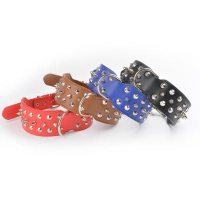 China Manufacturers Supply Thoughtful Rivet Cat Dog Pet Collar Pet Supplies Pu Leather Dog Collar Great. for sale