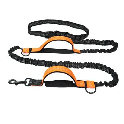 China China Wholesale Trade Dog Running Dog Leash Adjustable Reflective Nylon Hands Free Pet Leash for sale