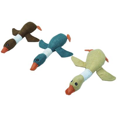 China High Quality Sustainable Pet Goose Toy Squeaky Pet Toy Plush Puppy Dog Chew Wild Toy For Small Medium Dogs for sale