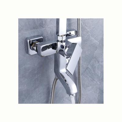 China With Sliding Bar Hot Selling Wall Mounted Bathroom Shower And Faucet Chinese Factory for sale