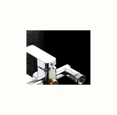 China With Sliding Bar Bathroom Steel Shower Sets Hot Cold Shower Mixer In The Wall Rain Hidden Shower Set for sale