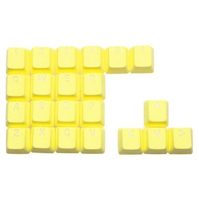 China Computer Keyboard for Keycaps Yellow Handmade Rubber ABS Translucent Keycaps 22 Key OEM Mechanical Keyboard Keycaps for sale