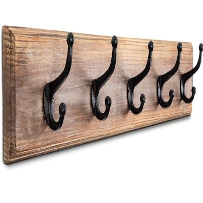 China Behind Doors/On Walls Wall Mounted Farmhouse Coat Rack 5 Standard Hooks for sale