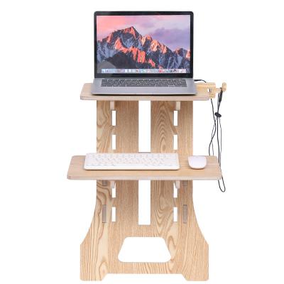 China Light Adjustable Height (Height) Adjustable Standing Desk Home Office Wooden Stand Computer Workstation On Desk for sale