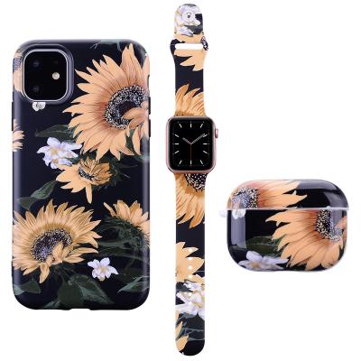 China Water Resistant Silicone Designer Printed Watch Band 44mm Strap For Apple Watch Bands For iwatch Band 4 Support 5 Small Batch Customization for sale