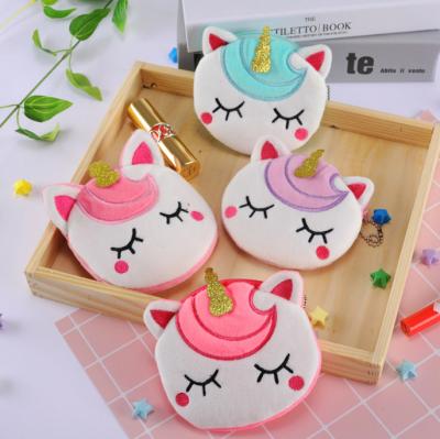 China 2020 New Funny Cartoon Mini Purse Kids Colorful Cute Animal Purse, Cheap Plush Fur Cartoon Unicorn Key Chain Purse Bag for sale