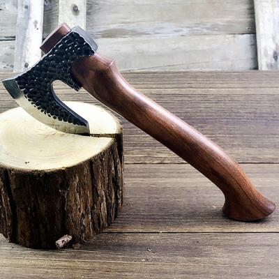 China Activity Camping Ax - Handmade Stainless Steel Made to Order Viking Axe, Gorgeous - Solid Wood Handle - Ax for sale