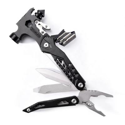 China Wholesale Amazon Black Multifunctional Pliers Best Selling Hammer 16 in 1 Survival Multifunctional Hammer Outdoor Claw Hammer for sale