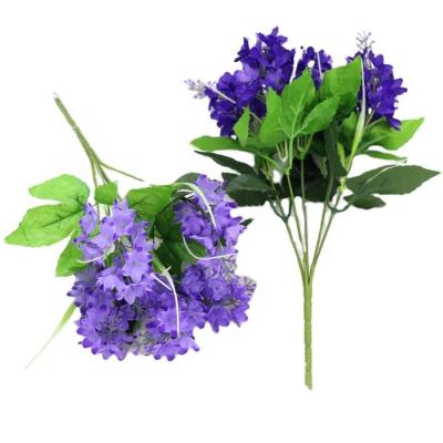 China Supplier 6 Professional Silk Fabric Colors Artificial Hyacinths With Five Forks For Home Decor for sale