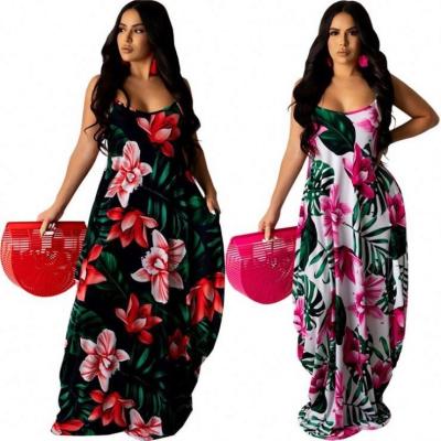 China New POLLY Fashionablel Floral ladies women clothing fashion dresses women antistatic mujer de vestidos 2021 summer long loose dress for sale