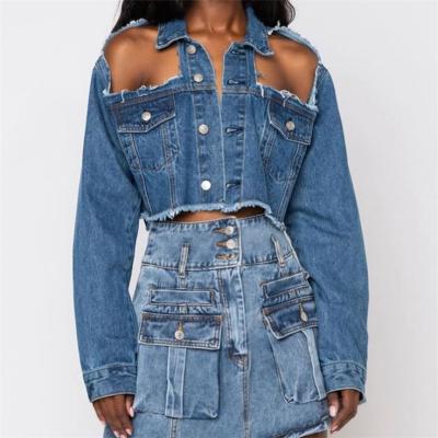 China Autumn New Style Women Fashion Long Sleeve Denim Jeacket Coat Women Breathable Jeans Jacket for sale